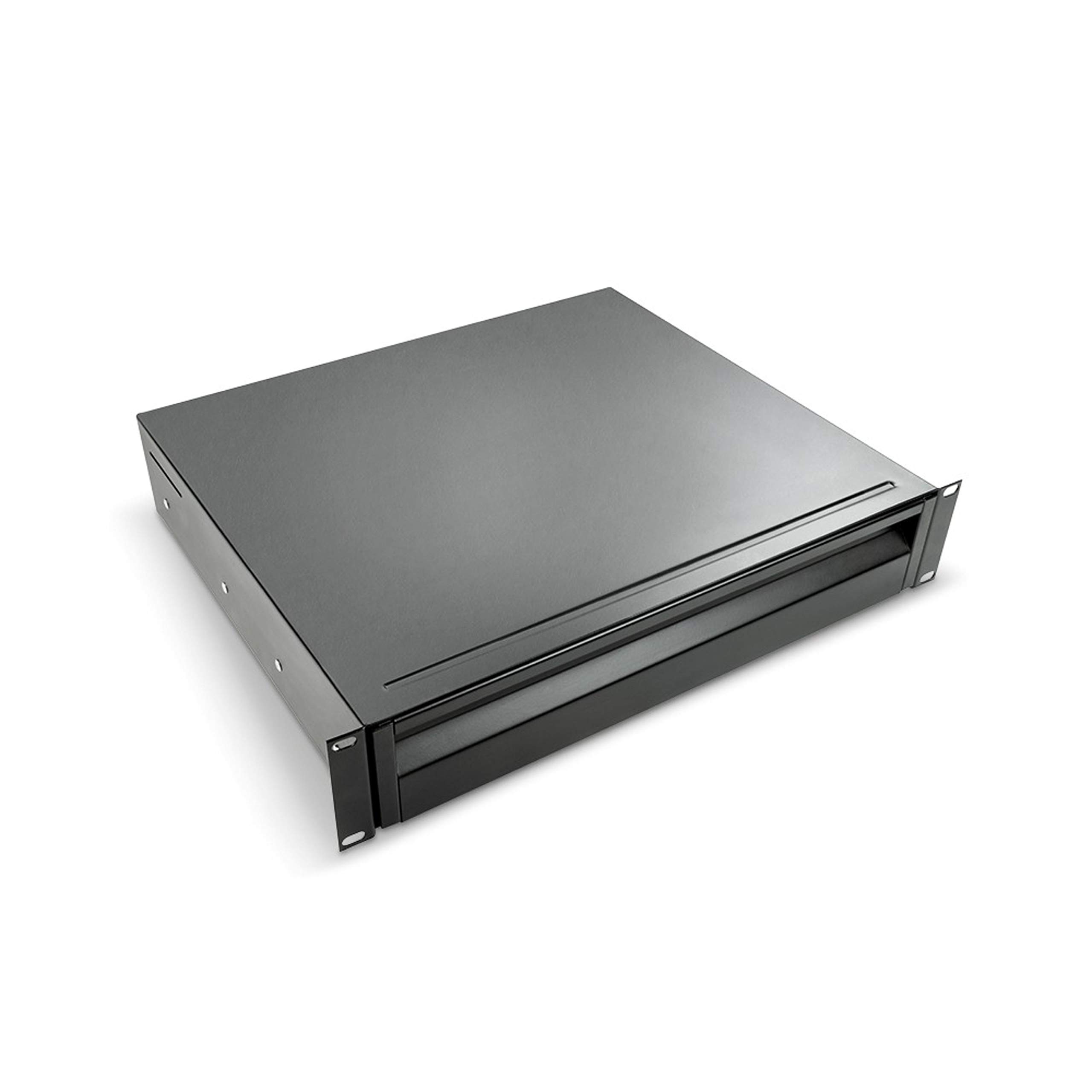 Adam Hall Black 19 Inch Parts 874 E 02 Ergo 19 Inch Rack Drawer 2 U