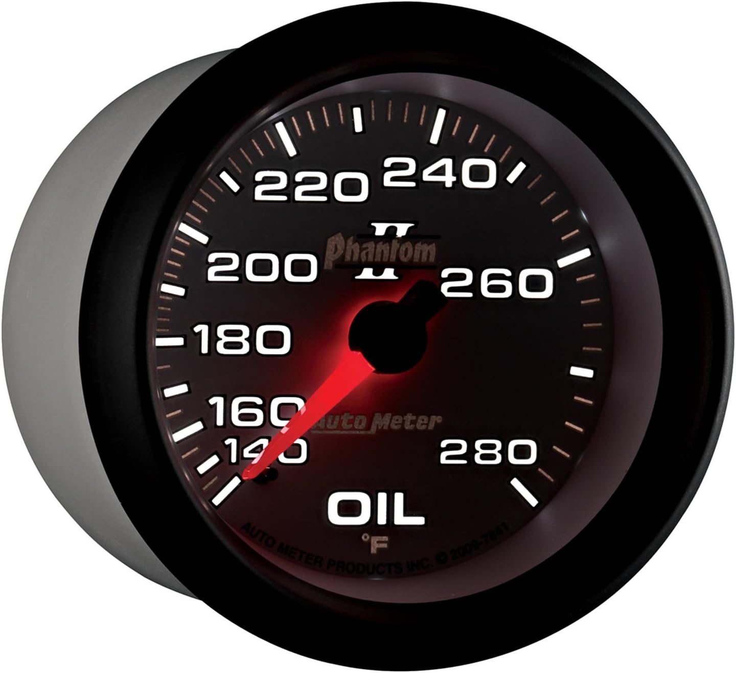 Auto Meter 7841 Phantom II 2-5/8" 140-280 F Mechanical Oil Temperature Gauge