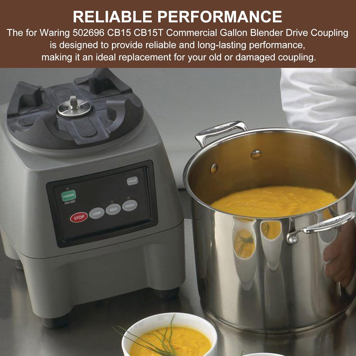 for Waring 502696 CB15 CB15T Commercial Gallon Blender Drive Coupling