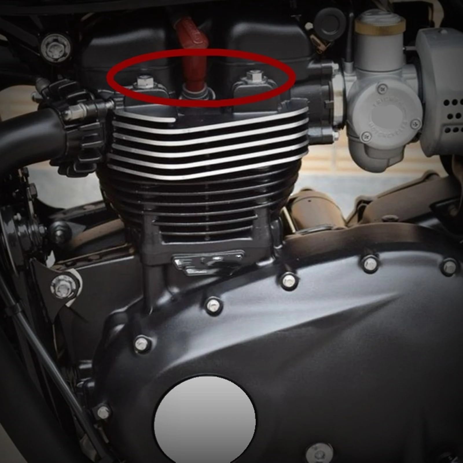 Protezioni forcella 4 pezzi di tappi per bulloni testa moto, viti motore adatti per Triumphant Bonneville Bobo Black T120 T100 Thruxton 900 EFI(All Black)