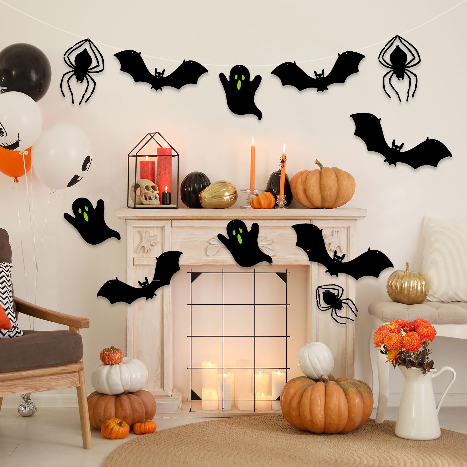 ハロウィン 吊り下げ飾り Amazon.co.jp: ハロウィン 飾り 吊り下げ 14点セット おばけ クモ