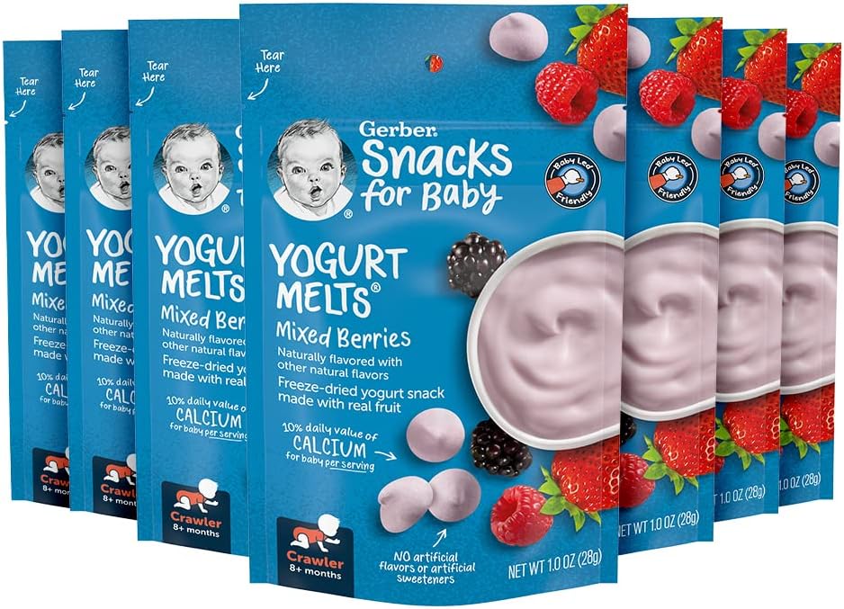 Gerber Graduates Yogurt Melts, Mixed Berry, 1 Ounce (Pack of 7