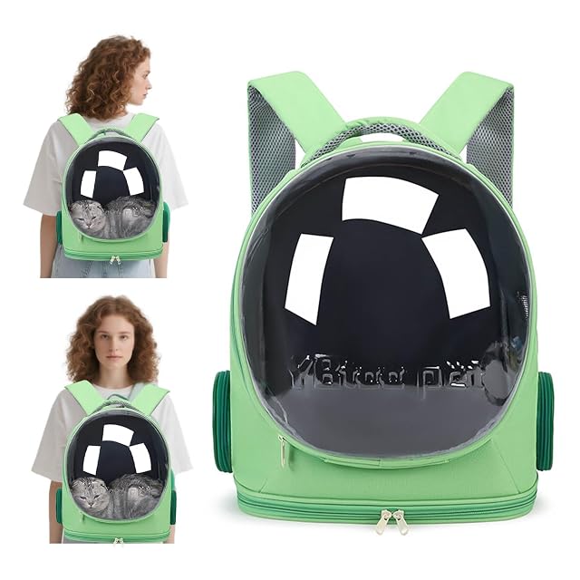 PETCUTE Mochila Transportín Perro,Mochilas para Gatos y Perro,Cápsula Espacial,Bolsa para Mascotas Portátil…