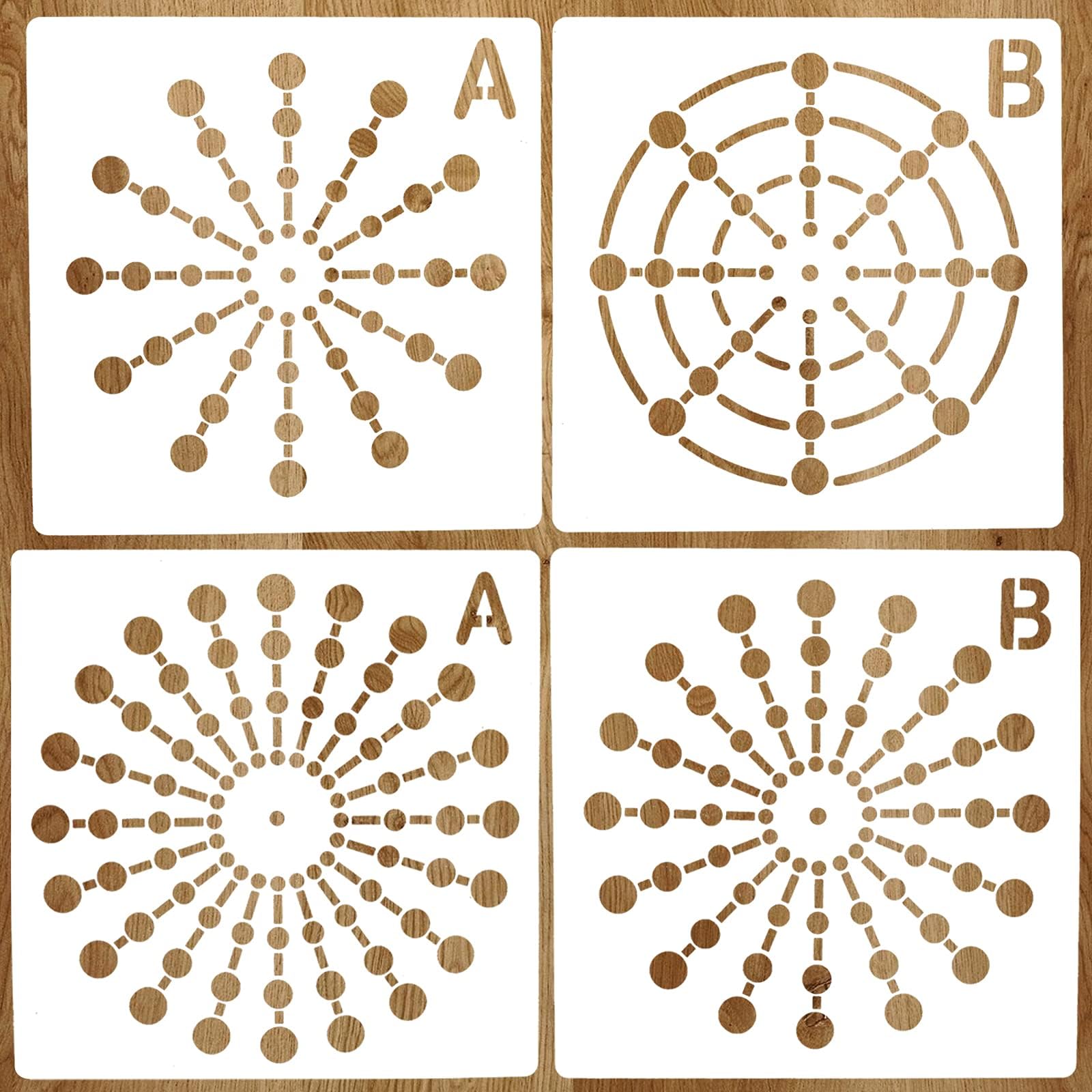 CrafTreat Reusable Dotting Mandala Stencils For Painting On Wood - View #9