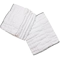 Vista 3 de OsoCozy Prefolds Bleached Cloth Baby Diapers, Size 1 (7-15 lbs), Soft, Absorbent and Durable 100% Natural Cotton, Our Top Selling Diaper Service