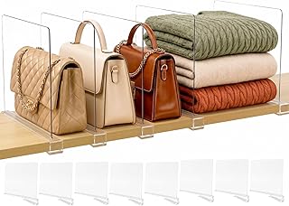 SortNStore Acrylic Shelf Dividers, 8-Pack