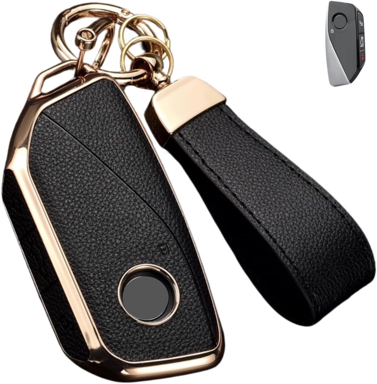 Key Fob Cover for BMW, Leather&TPU Key Cover Case Shell for BMW 7 Series IX I5 M60 X5 X7 X6 IX I7