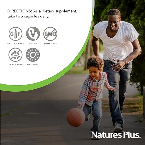 Miniatura 5 de NaturesPlus Source of Life Garden Vitamina B12  Paquete de 2, 60 cápsulas veganas  Vegetariana, sin gluten, certificada orgánica  60 porciones