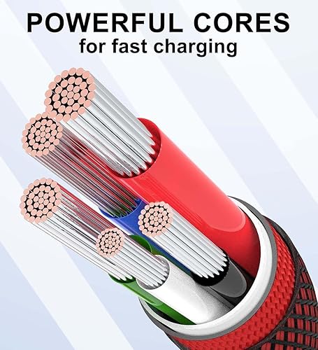 Miniatura 5 de Cable USB C a USB C de 60 W, paquete de 5 cables de carga USB C trenzados de 10 pies, cable de carga rápida tipo C para iPhone 1515 Plus15Pro  15Pro