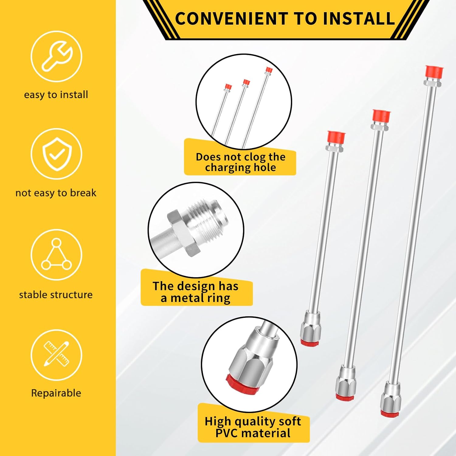 23 Pcs 3600PSI Paint Sprayer Gun Kits,with 50Ft High Pressure Hose,Extension Pole & Spray Tips & Filters &Nozzle Seat etc,Compatible With Graco 390 395 490 495 595 695 795 1095 Airless Sprayer