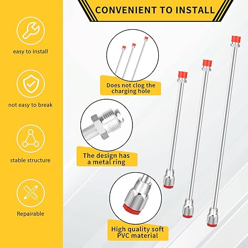 Miniatura 6 de Kit de pistola pulverizadora de pintura de 23 piezas 3600PSI, con manguera de alta presión de 50 pies, poste de extensión y puntas de pulverización
