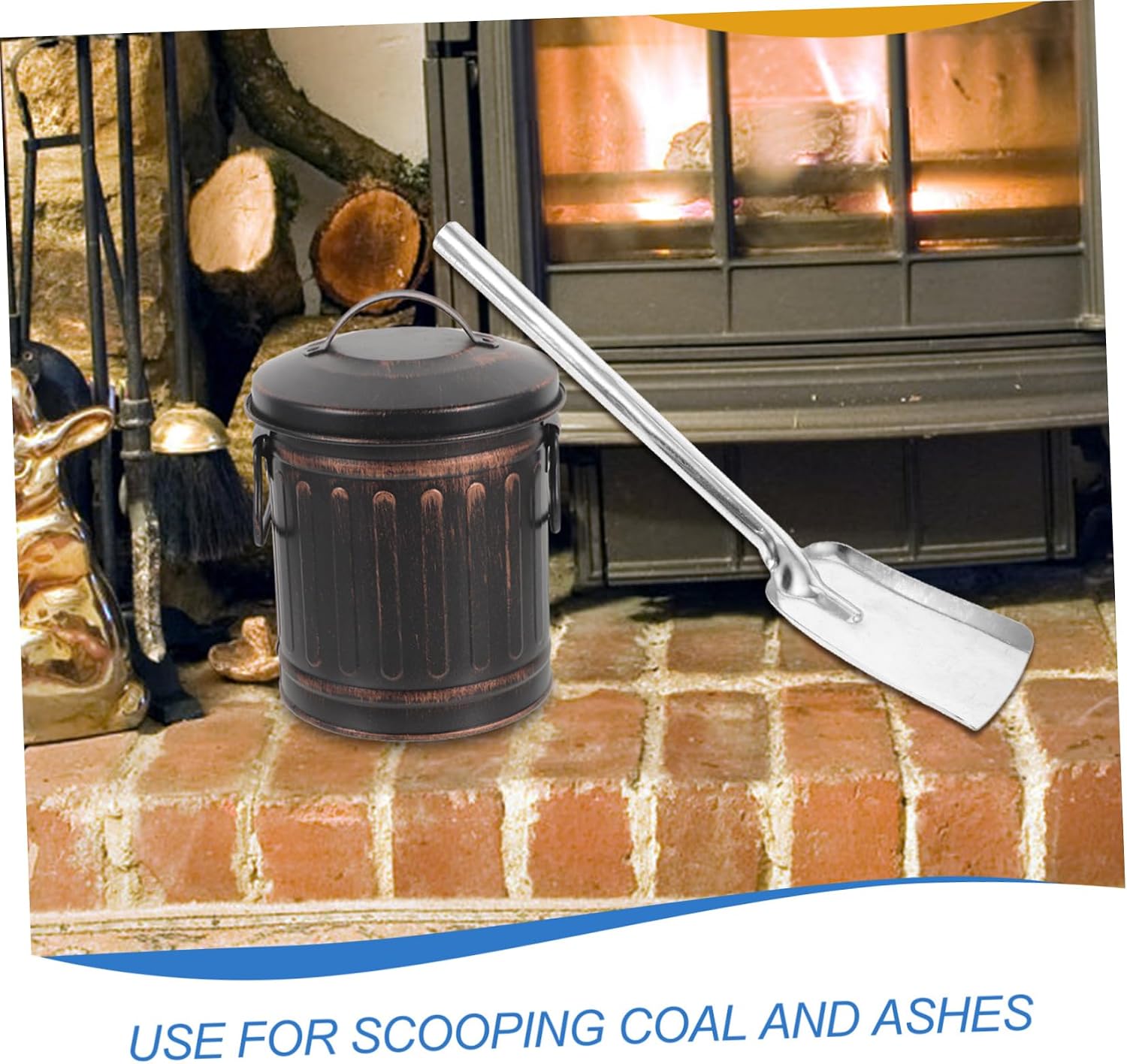 Wide Mulch Shovel Stove Cleaning Tool Kitchen Fireplace Ash Shovel Energy Saving