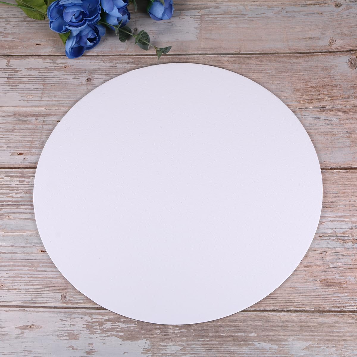HEALLILY Round Canvas Drawing Board 9.84 Inch Premium Artist Canvas Panel for Oil Acrylic and Tempera Painting Durable Sketchpad for Hobbyists and Students