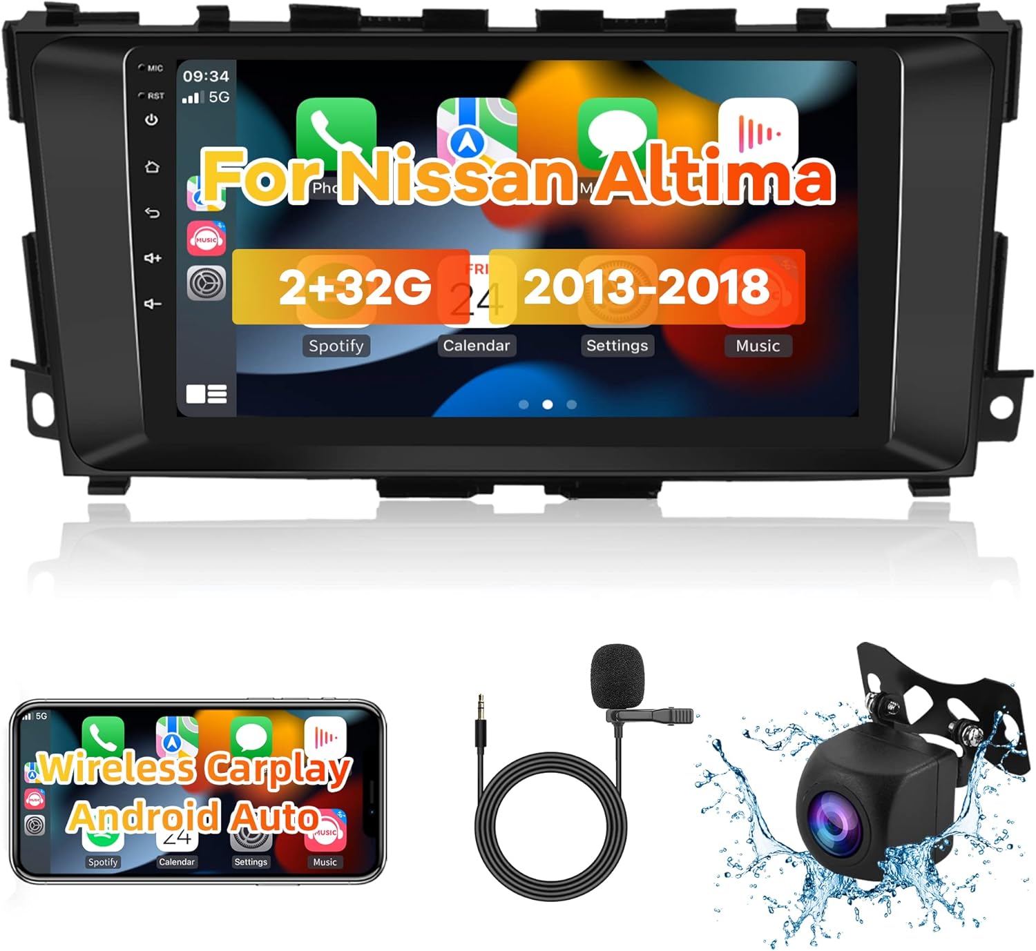 2+32G Android Stereo for Nissan Altima 20132018 Support