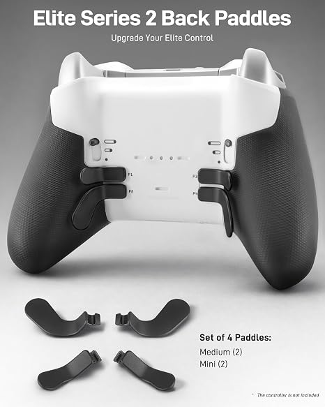 Complete Component Pack for Xbox Elite Controller Series 2 - Accessories Includes 1 Carrying Case, 1 Charging Dock, 1 Charger Cable, 4 Thumbsticks, 4 Paddles and 1 Adjustment Tool(BLACK)