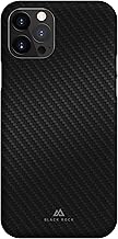 Black Rock - Thin Carbon Case Suitable for Apple iPhone 12 / 12 Pro I Carbon Case Look Mobile Phone Case, Thin, Fibre Cover (Flex Carbon Black)