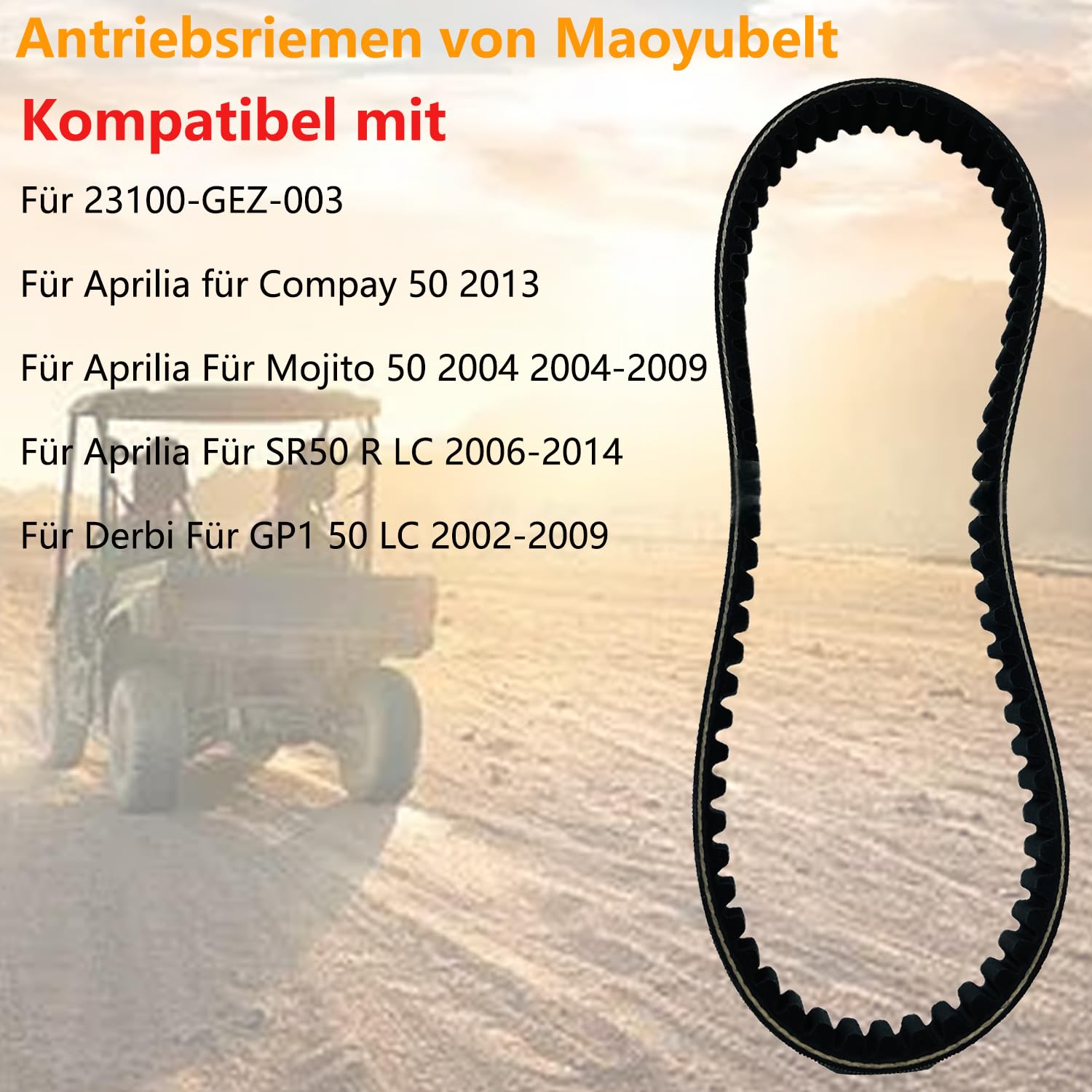 Cinghia trapezoidale 23100-GEZ-003 per Aprilia Compay 50 per Mojito per SR50 R LC per Derbi per GP1 50 LC