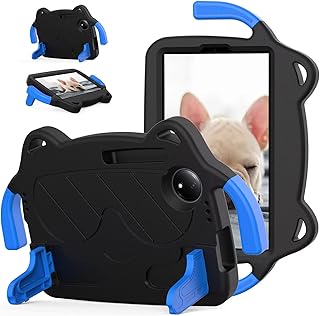 対応Redmi Pad SE 8.7ケース保護ケースRedmi Pad SE 4G 8.7インチタブレットケース ほごシェル 対応Redmi PadSE 8.7インチ耐久性のある軽量耐衝撃性カバー Xiaomi Redmi Pad SE 4G 8.7落下防止保護カバー ほごスリーブ 子供用タブレットケース、EVA素材、スタンド機能付き 耐震ケース (ブラック)