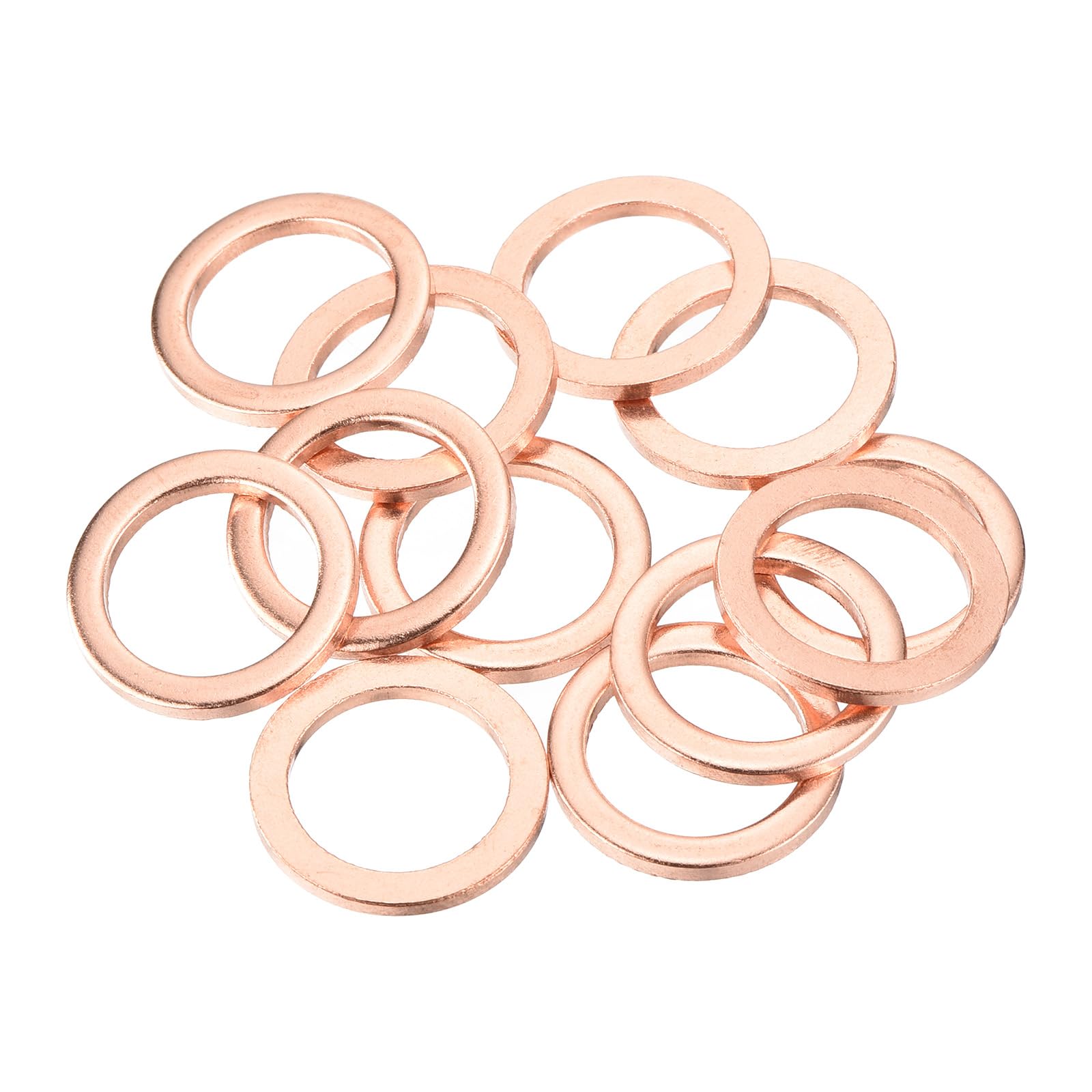12x Kupfer-Flachdichtungen 10x18x2 Mm – Korrosionsbeständig, Nicht Magnetisch, Für Hydraulik & Ölablassschrauben