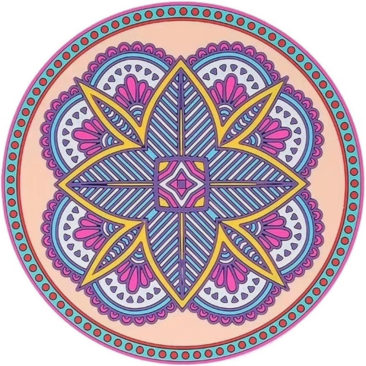 1PCS Silicone Pot Pads for Kitchen Cooking Potholders Art Mats Round Trivets for Dining Table Heat Pot Holders Coaster(Compatible,16.5cm)