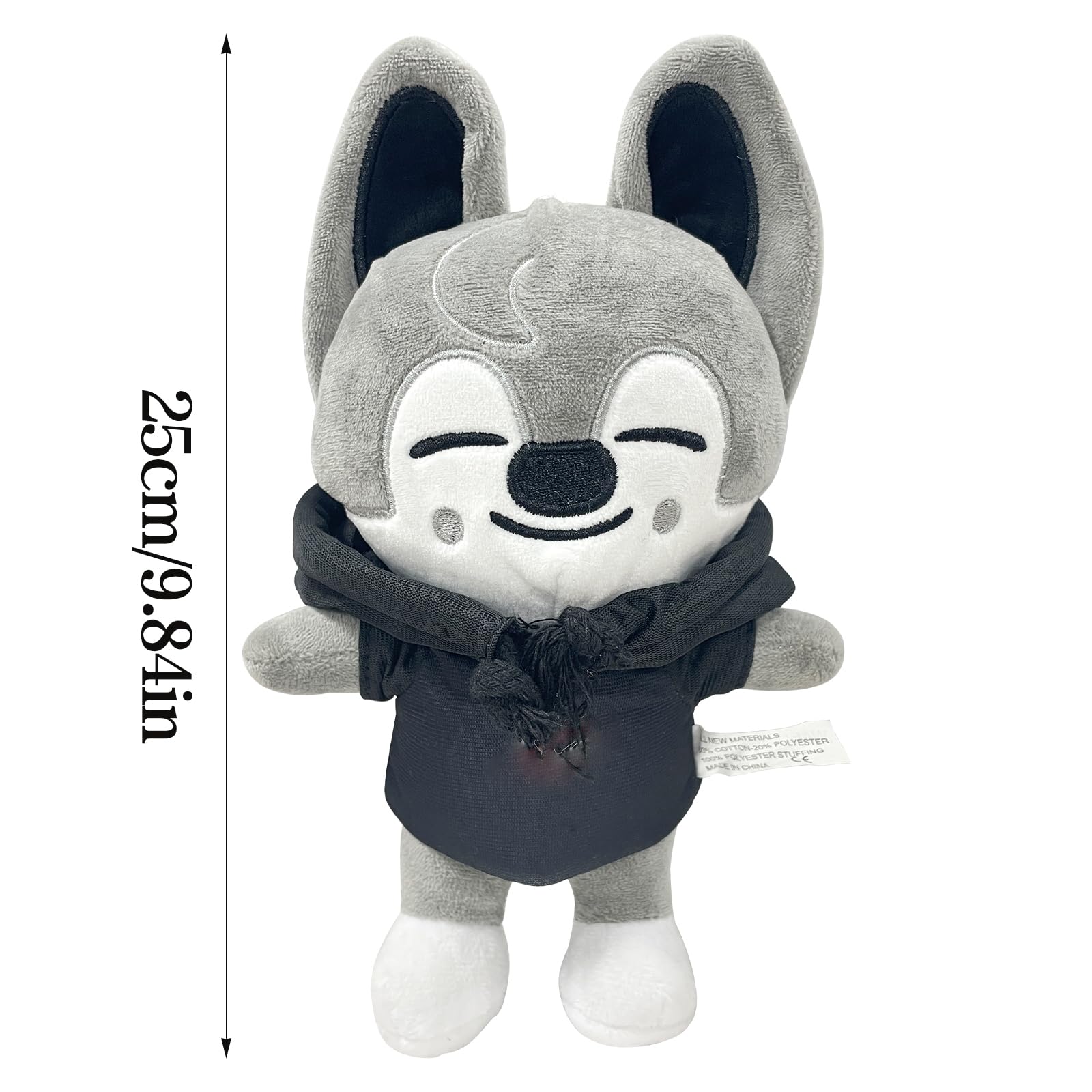 Nlsqw Cartoon Plush, Anime Plush, Cartoon Hooded Sweatshirt Husky Cute Plush- Doll, Gray Wolf Plush Toy, Anime Merch - Image 2