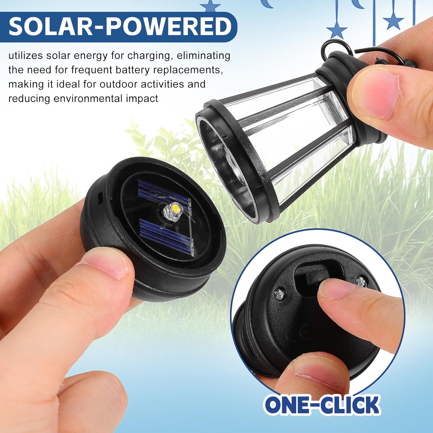 3pcs Small Solar Garden Lanterns 3. 3x1. 9in Mini Hanging Lantern Outdoor Plastic Solar Powered Hanging Lights for Outdoor Statue Decorative Garden Decor