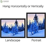 FRAMANEX Classic Picture Poster Frame, 24 X 18 inches Black Frame, Wood Finish, Portrait/Landscape Display Rectangle 61 X 46cm - 2