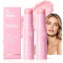 PDRN Pink Collagen Multi Balm Stick, Volufiline & NAD+ Skin Plumping Stick for Face Neck & Under Eyes, Instant Firming & Radiance Glow K-Beauty Skin Booster for All Skin Types 2pcs