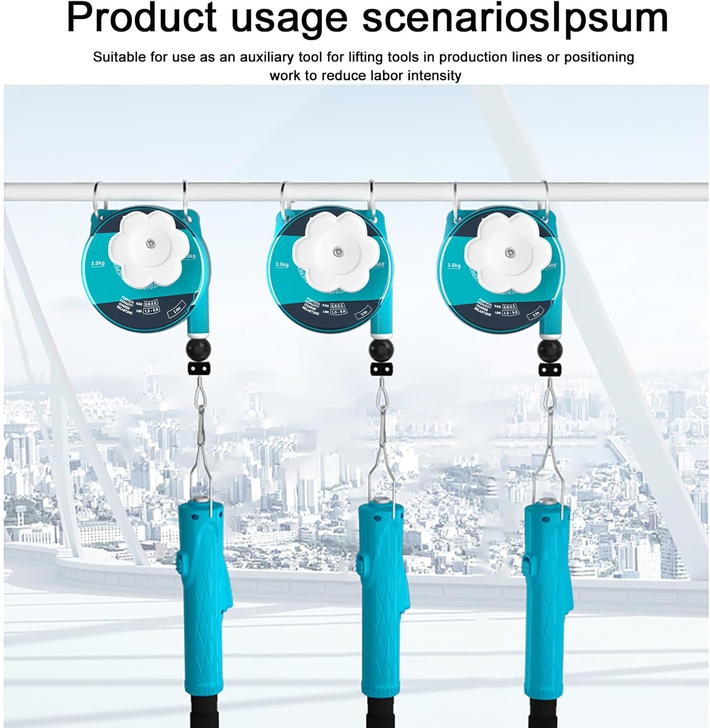 Spring Balancer Tool - Adjustable Hook Balance Tool for Assembly-Line - Multifunctional Load Balancer for Efficient Workstation Use