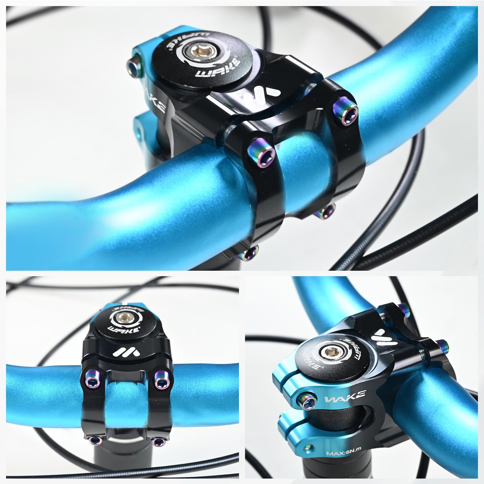 ROADNADO Attacco manubrio bicicletta 31,8 mm, manubrio 35 mm, manubrio corto MTB in lega di alluminio CNC, leggero 0 gradi, per MTB, BMX, mountain bike, bici da corsa