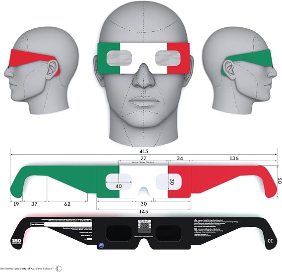 Absolute Eclipse Solar Eclipse Glasses 2026 to See the Solar Eclipse - ISO 12312-2 CE Certified - August 12 2026 - Adult Children - EU Manufacturer Approved AAS - 55+ Designs