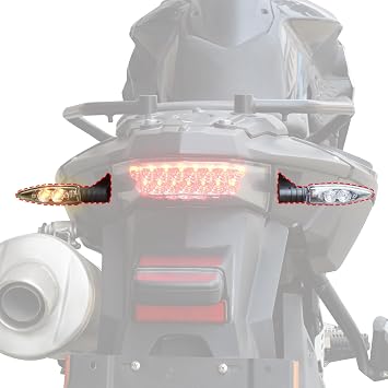 LED Rear Turn Signal Indicator Light for BMW F800GS, Motorcycle LED Turn Signals Side Lights for BMW F800 GS F800 GT F800 R 2008-2017 Accessories