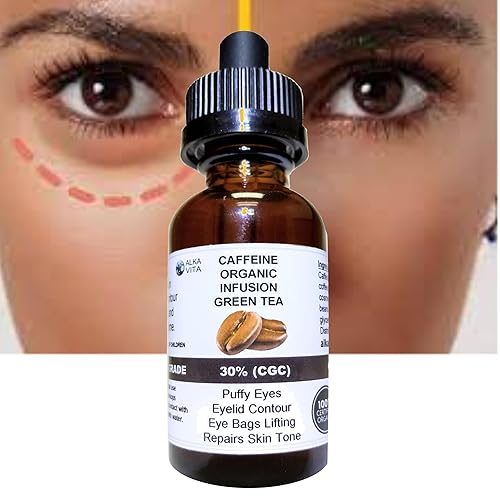 Miniatura 6 de Ojos hinchados Cafeína y té verde Bolsas de suero para la piel Bajo los ojos Ingredientes naturales