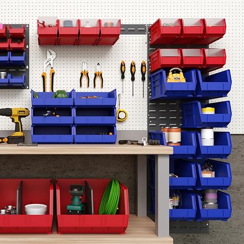 Miniatura 5 de Akro-Mils 30118 Panel de acero con listones de almacenamiento de pared resistente para almacenamiento de garaje Sistema organizador colgante