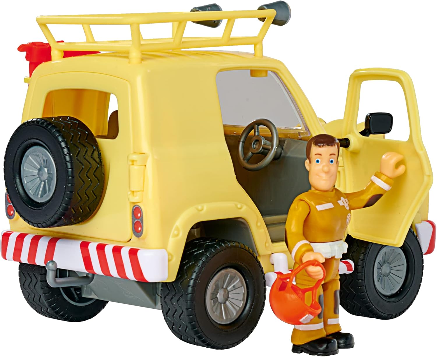 Simba Fireman Sam Mountain Vehicle 4x4 with headlights illuminated