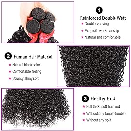 10A Water Wave Bundles with Closure (16 18 20 +14) Wet and Wavy Brazilian Virgin Human Hair 3 Bundles with 4x4 Lace Closure with Baby Hair Free Part 1B Curly Wave Human Hair Extensions