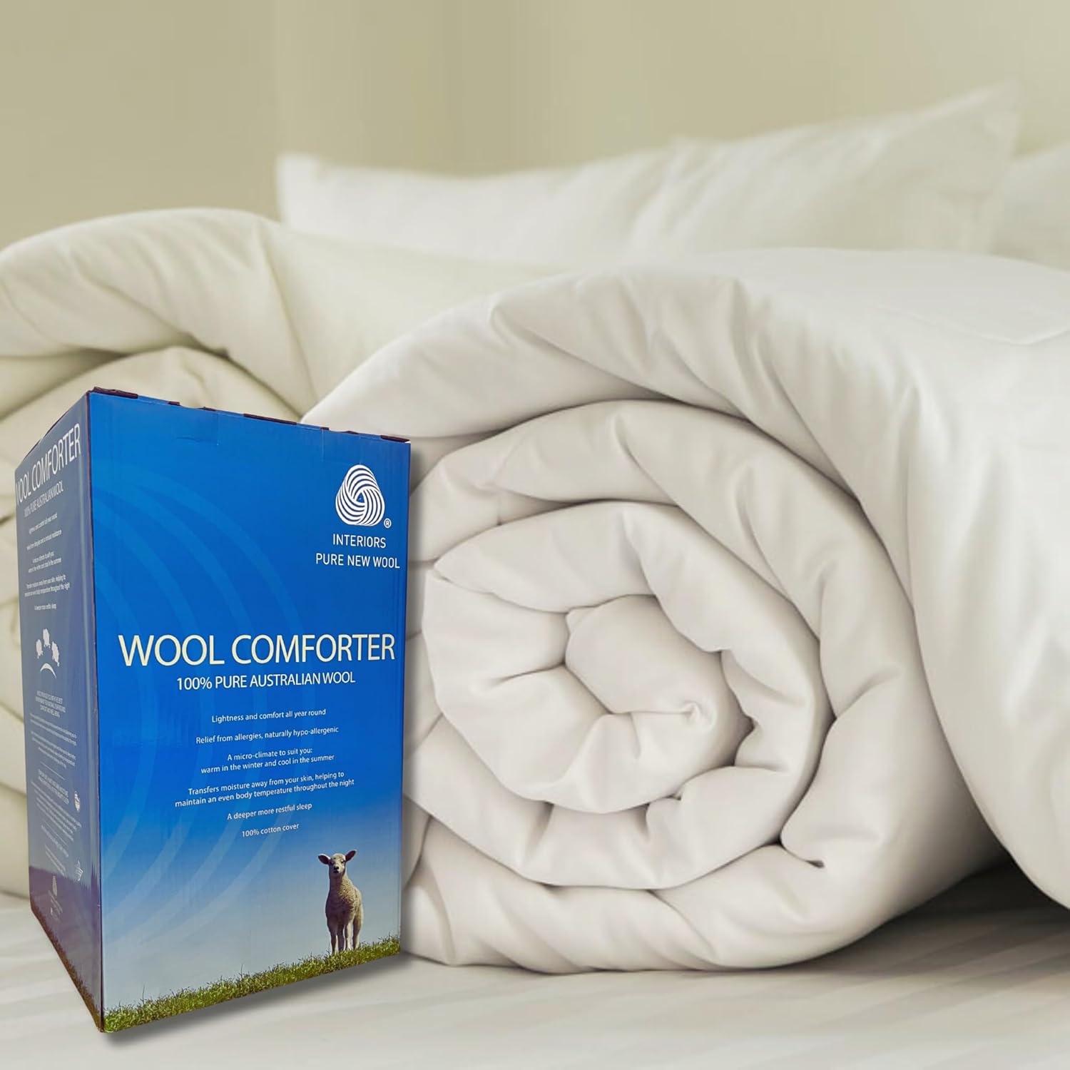 Australian Sheep Wool Duvet Comforter King Woolmark Natural Sheepskin