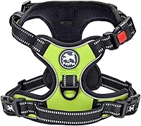 Vista 7 de PoyPet - Arnés para perros sin tirones, arnés reflectante para perros con correa delantera sin estrangulamiento, chaleco acolchado suave ajustable