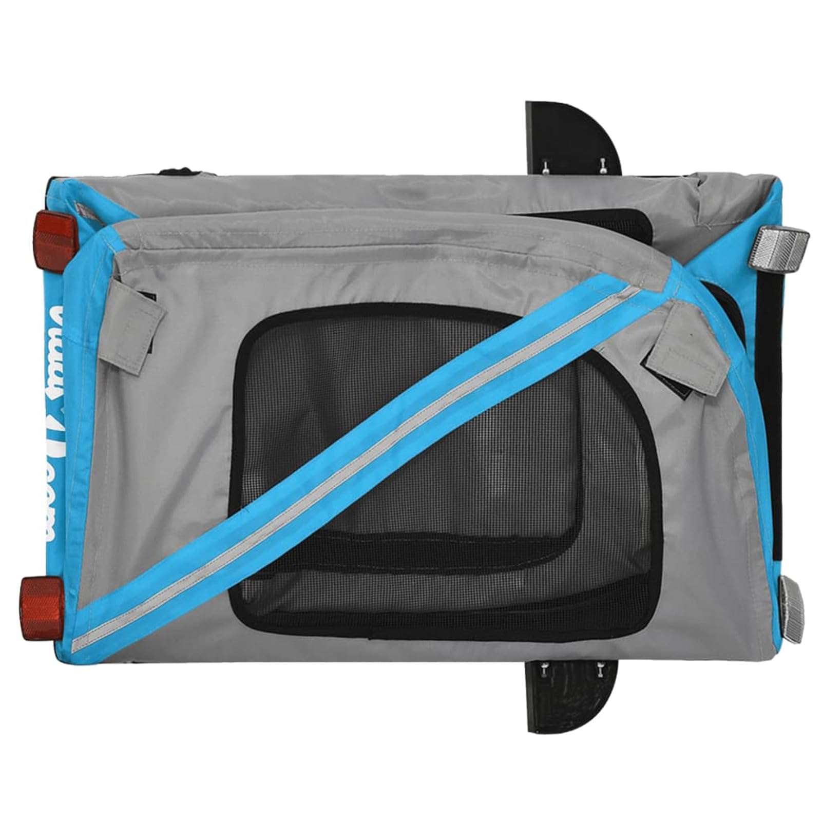 ARKEM Remolque de Bicicleta para Perros Hierro Tela Oxford Azul Gris Carro para Bicicleta
