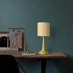 Lampe de table en or Rattan mignon pour la chambre, Lampes de chambre en or en laiton pour la table de nuit, Lampe de forme de table de petit rattan pour les petits espaces pour la Chambre, Bureau à la maison, Salon