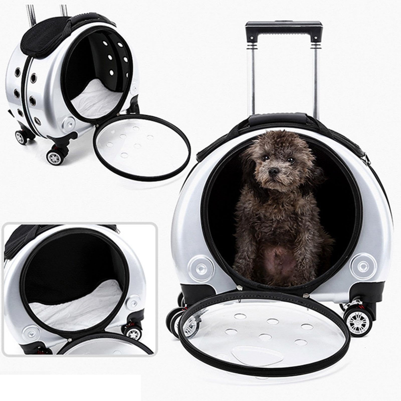 Mochila Ligera y expandible para Perros pequeños Que Ofrece experiencias al Aire Libre únicas y cómodas. Mochila de Senderismo Transparente con Ventana para Viajes,