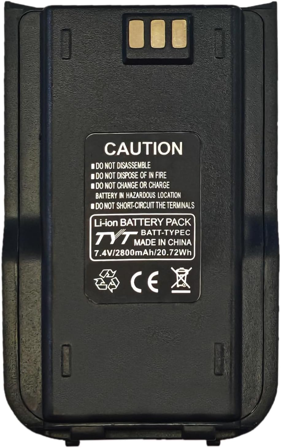 MD-380 Battery for MD-UV380 Two Way Radio 2800mAh Larger Capacity USB-C Charger Li-ion Battery for MD-380 GPS RT3 RT3S DMR Walkie Talkie