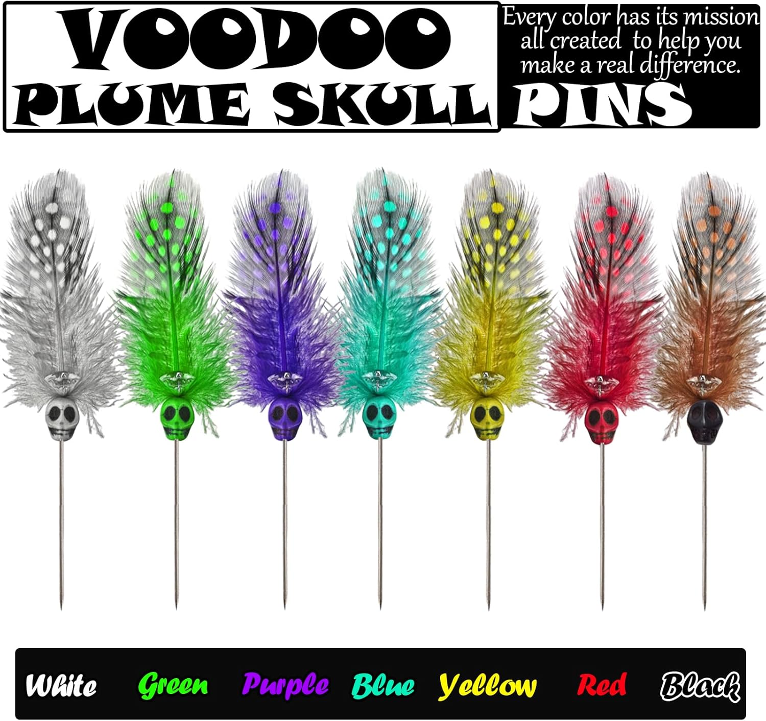 Funny Voodoo Doll with Feathered Skull Pins – Unique Stress Relief Toy & Hilarious Gag Gift for Adults and Teens Who Love Mystery and Fun