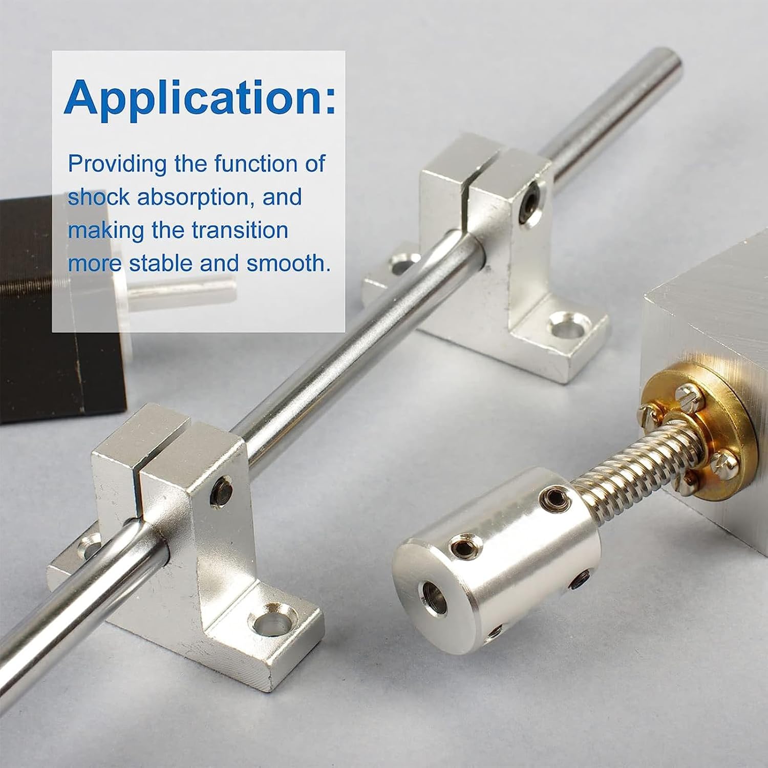 4mm to 4mm Bore Rigid Coupling Set Joint with Screw Wrench L22XD14 Stainless Steel,Shaft Coupler Connector for 3D Printers, Motor Accessories,2pcs