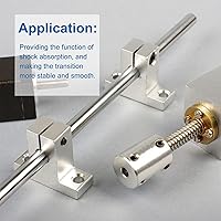 Vista 4 de Juego de acoplamiento rígido de 0.157 in a 0.157 in con llave de tornillo de acero inoxidable L22XD14, conector de acoplador de eje para impresoras