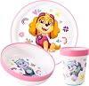 Paw Patrol 3pcs Bicolor Premium Kids Dinner Tableware Set Plate, Bowl & Tumbler, BPA Free