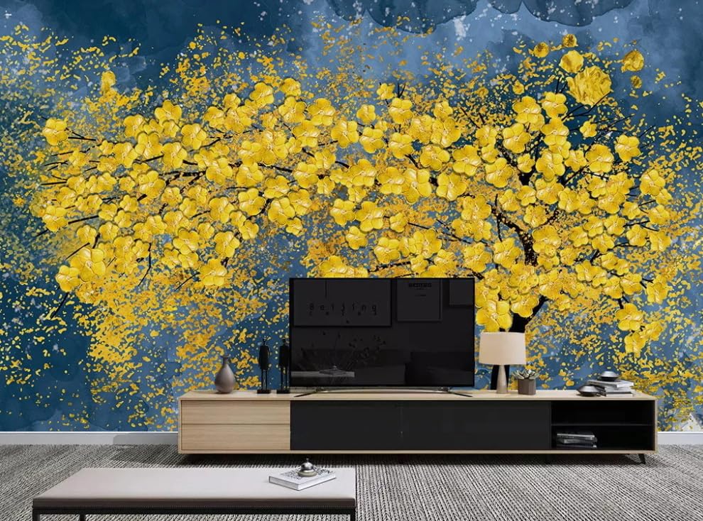 Papier peint intissé salon décoratif motif Wealth Tree
