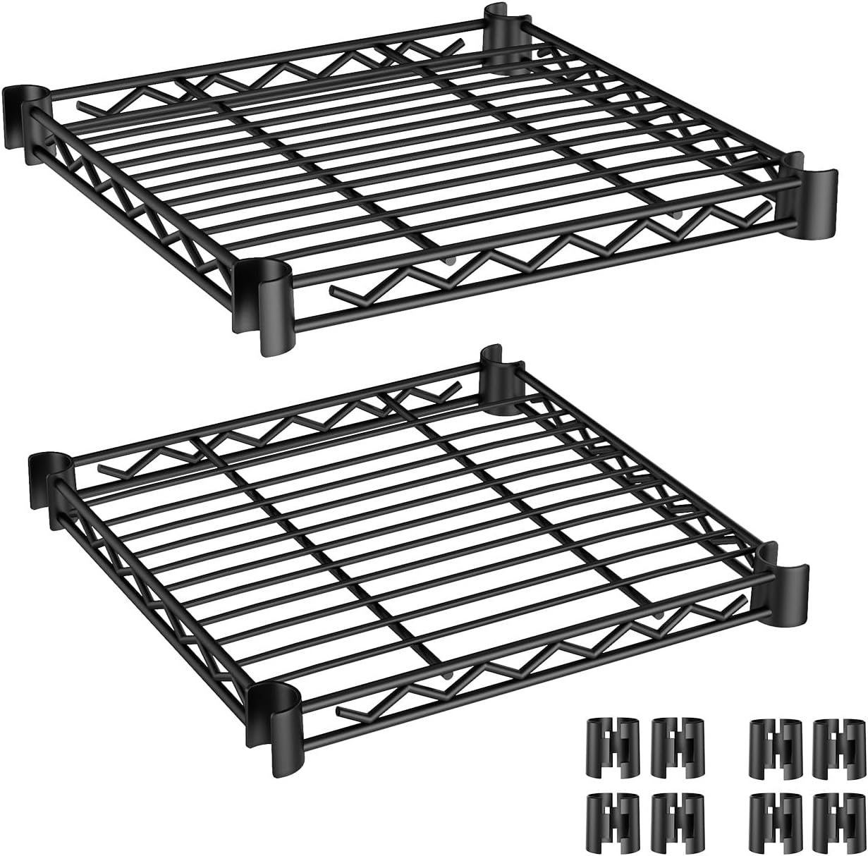 VIPEK 2Pack Wire Shelf for Clothes Rack, 23.6" x 15.7", Suitable for V1 Medium, V5, V5i, V10, S1, S3 Clothes Rack Quick Installation, Black