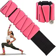Wrist Ankle Weights for Women & Men, 2lbs/4lbs Adjustable Weighted Bangles to Boost Calorie Burn & Strength, Arm & Leg Weights for Pilates, Yoga, Walking, Barre, Gym & Home Workout