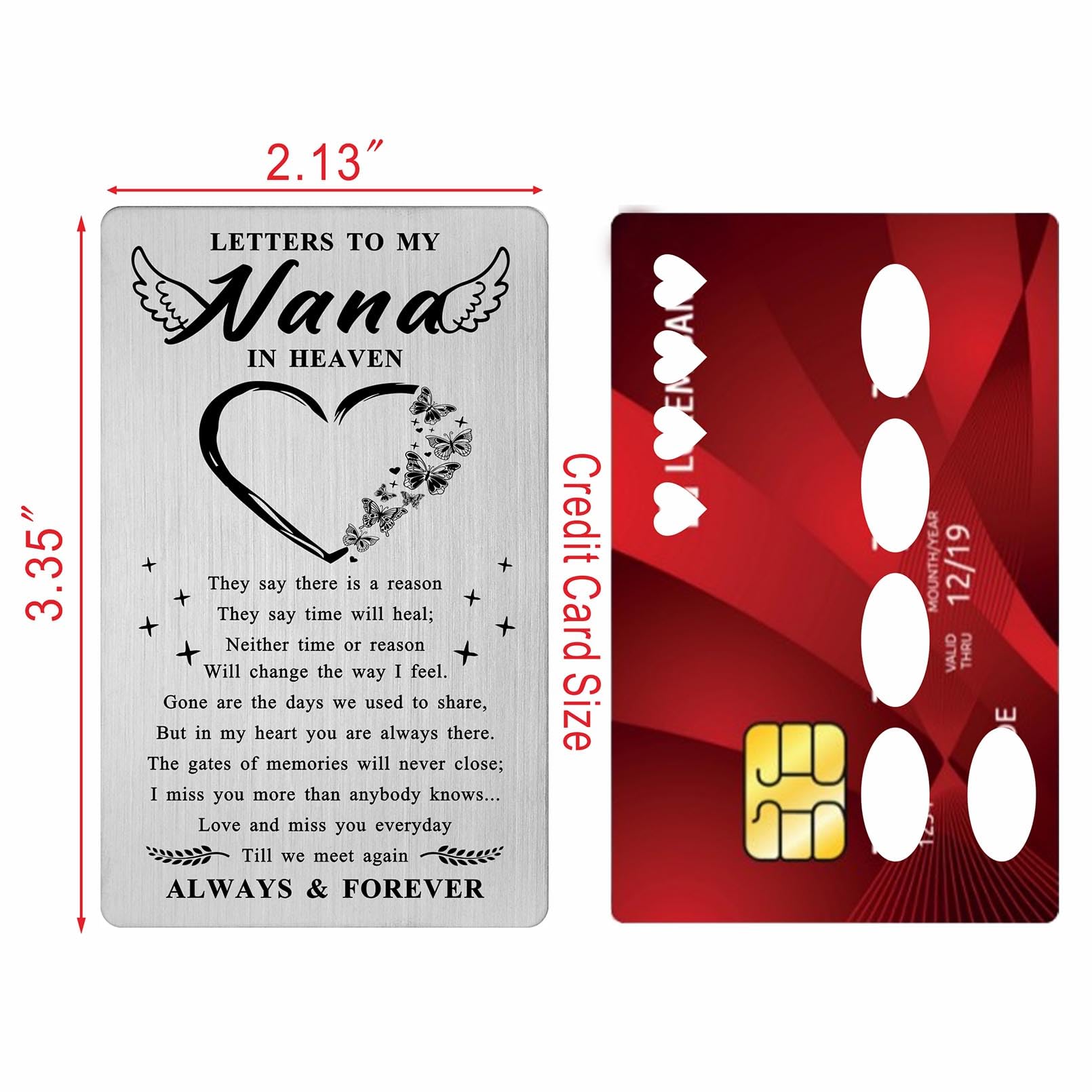 Nana Memorial Card - Bereavement Gifts for Loss of Nana Sympathy Grieving Grave Remembrance in Heaven Keepsake - Image 2